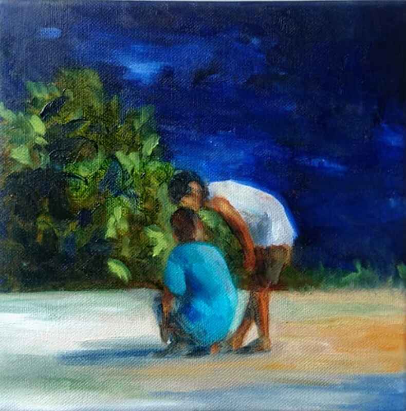 Boys - Oil on canvas - 10x10 cm - 2021 